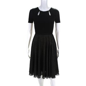 CATHERINE DEANE Womens Metallic Nicki Dress Black Size 2 12689636